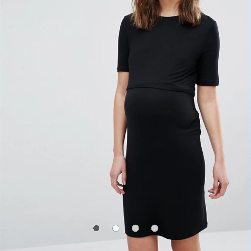 ASOS Black Maternity and Nursing dress